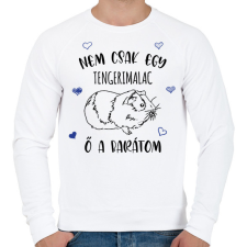 PRINTFASHION Nem csak  egy tengerimalac - Férfi pulóver - Fehér férfi pulóver, kardigán