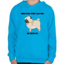 PRINTFASHION Nem csak szép vagyok - Gyerek kapucnis pulóver - Azúrkék gyerek pulóver, kardigán