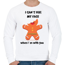 PRINTFASHION Nem érzem az arcom.. - Férfi pulóver - Fehér férfi pulóver, kardigán