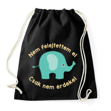 PRINTFASHION Nem felejtettem el, csak nem érdekel - Sportzsák, Tornazsák - Fekete tornazsák