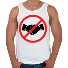 PRINTFASHION Nem fogok kezet! - Férfi atléta - Fehér