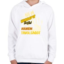 PRINTFASHION nem haragot tartok - Gyerek kapucnis pulóver - Fehér gyerek pulóver, kardigán