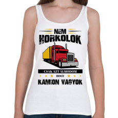 PRINTFASHION Nem horkolok - Kamion - Női atléta - Fehér