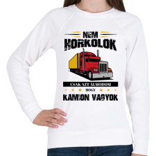 PRINTFASHION Nem horkolok - Kamion - Női pulóver - Fehér női pulóver, kardigán