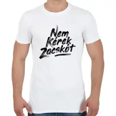 PRINTFASHION nem-kerek-zacskot-paint-black - Férfi póló - Fehér