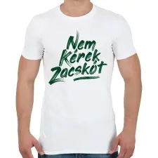 PRINTFASHION nem-kerek-zacskot-paint-darkgreen - Férfi póló - Fehér férfi póló