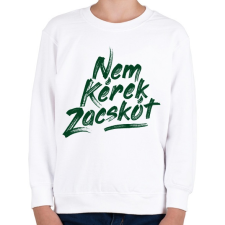 PRINTFASHION nem-kerek-zacskot-paint-darkgreen - Gyerek pulóver - Fehér gyerek pulóver, kardigán