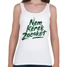 PRINTFASHION nem-kerek-zacskot-paint-darkgreen - Női atléta - Fehér női trikó