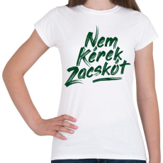 PRINTFASHION nem-kerek-zacskot-paint-darkgreen - Női póló - Fehér