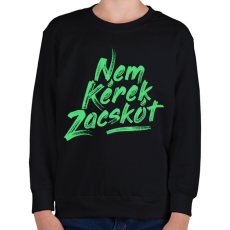 PRINTFASHION nem-kerek-zacskot-paint-mint - Gyerek pulóver - Fekete