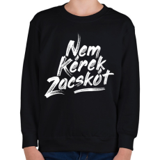 PRINTFASHION nem-kerek-zacskot-paint-white - Gyerek pulóver - Fekete