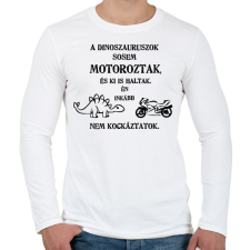 PRINTFASHION nem kockáztatok - Férfi hosszú ujjú póló - Fehér férfi póló