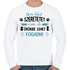 PRINTFASHION Nem lehet szeretetet venni - Férfi pulóver - Fehér férfi pulóver, kardigán