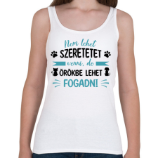 PRINTFASHION Nem lehet szeretetet venni - Női atléta - Fehér női trikó