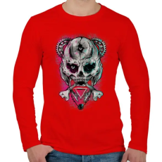 PRINTFASHION Nem Mickey - Férfi hosszú ujjú póló - Piros