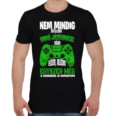 PRINTFASHION Nem mindig játszom videó játékokkal... - Férfi póló - Fekete