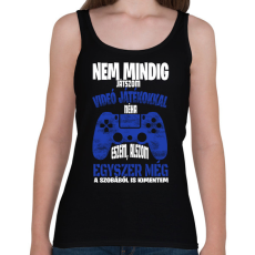 PRINTFASHION Nem mindig játszom videó játékokkal... - Női atléta - Fekete