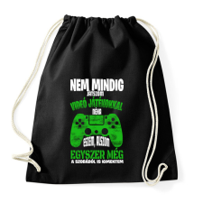 PRINTFASHION Nem mindig játszom videó játékokkal... - Sportzsák, Tornazsák - Fekete tornazsák