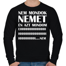 PRINTFASHION Nem mondok nemet - Férfi pulóver - Fekete