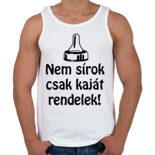 PRINTFASHION Nem sírok csak kaját rendelek - Férfi atléta - Fehér atléta, trikó