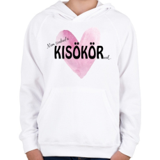 PRINTFASHION Nem szabad a Kisökörnek... - Gyerek kapucnis pulóver - Fehér