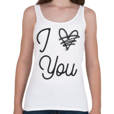 PRINTFASHION Nem szeretlek - Női atléta - Fehér női trikó