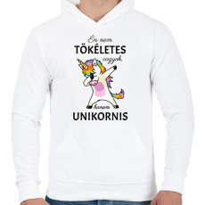 PRINTFASHION Nem tökéletes vagyok - Férfi kapucnis pulóver - Fehér