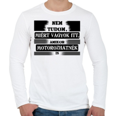 PRINTFASHION nem tudom - Férfi hosszú ujjú póló - Fehér