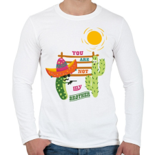 PRINTFASHION Nem vagy a testvérem! - Férfi hosszú ujjú póló - Fehér férfi póló