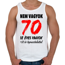 PRINTFASHION Nem vagyok 70! - Férfi atléta - Fehér atléta, trikó