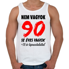 PRINTFASHION Nem vagyok 90! - Férfi atléta - Fehér