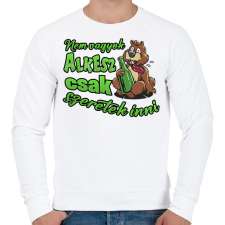 PRINTFASHION Nem vagyok alkesz csak szeretek inni - Férfi pulóver - Fehér férfi pulóver, kardigán