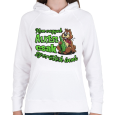 PRINTFASHION Nem vagyok alkesz csak szeretek inni - Női kapucnis pulóver - Fehér