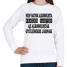 PRINTFASHION Nem vagyok alkoholista - Női pulóver - Fehér