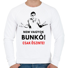 PRINTFASHION nem vagyok bunkó! - Férfi pulóver - Fehér férfi pulóver, kardigán
