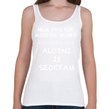PRINTFASHION Nem vagyok bunkó - Női atléta - Fehér női trikó