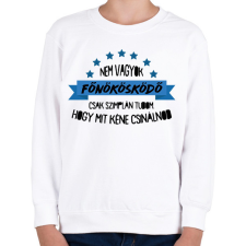 PRINTFASHION Nem vagyok főnökösködő - Gyerek pulóver - Fehér gyerek pulóver, kardigán