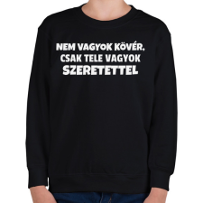 PRINTFASHION Nem vagyok kövér - Gyerek pulóver - Fekete gyerek pulóver, kardigán