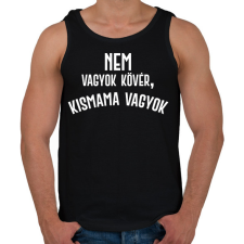 PRINTFASHION Nem vagyok kövér, kismama vagyok - Fehér - Férfi atléta - Fekete atléta, trikó