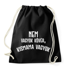 PRINTFASHION Nem vagyok kövér, kismama vagyok - Fehér - Sportzsák, Tornazsák - Fekete tornazsák
