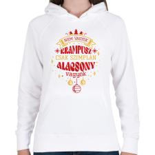 PRINTFASHION Nem vagyok krampusz - Női kapucnis pulóver - Fehér női pulóver, kardigán