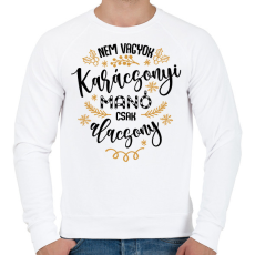 PRINTFASHION Nem vagyok manó - Férfi pulóver - Fehér