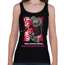 PRINTFASHION Nem vagyok őrült, édesanyám kivizsgáltatott. - Női atléta - Fekete női trikó