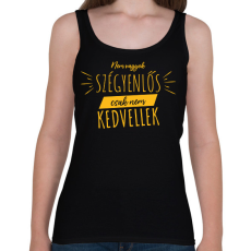 PRINTFASHION Nem vagyok szégyenlős - Női atléta - Fekete