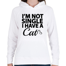 PRINTFASHION Nem vagyok szingli - Női kapucnis pulóver - Fehér