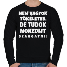 PRINTFASHION Nem vagyok tökéletes - Férfi pulóver - Fekete férfi pulóver, kardigán