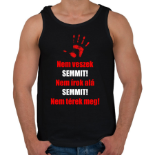 PRINTFASHION Nem veszek semmit - Férfi atléta - Fekete atléta, trikó