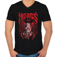 PRINTFASHION Nemesis - Férfi V-nyakú póló - Fekete férfi póló