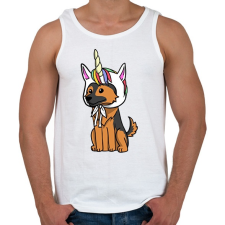 PRINTFASHION Német egyszarvújuhász - Férfi atléta - Fehér atléta, trikó