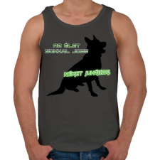 PRINTFASHION Német juhász - Férfi atléta - Sötétszürke atléta, trikó